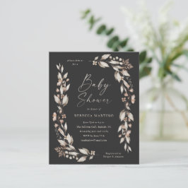 Boho Wildflower Elegant Budget Barnrumsfirande
