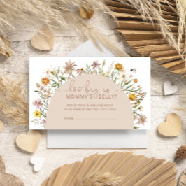 Boho Wildflower Hur Stor Är Mamas Buk Tilläggskort