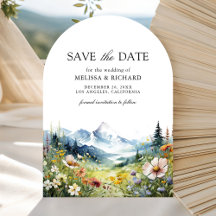 Boho Wildflower Mountain Meadow Wedding Photo