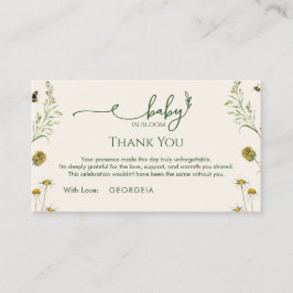 Boho Wildflower Thank You Enclosure Card  Tilläggskort