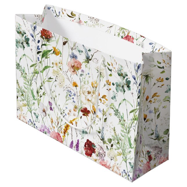 Boho Wildflower Watercolor Spring  Flower (Baksidan Vinklad)