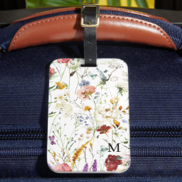 Boho Wildflower Watercolor Spring  Flower Bagagebricka