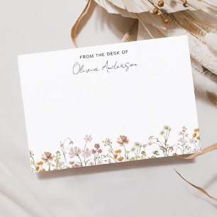 Boho Wildflowers Personlig brevpapper Tack Kort