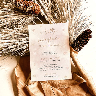 Boho Winter Baby Shower Flummel Wonderland Inbjudningar