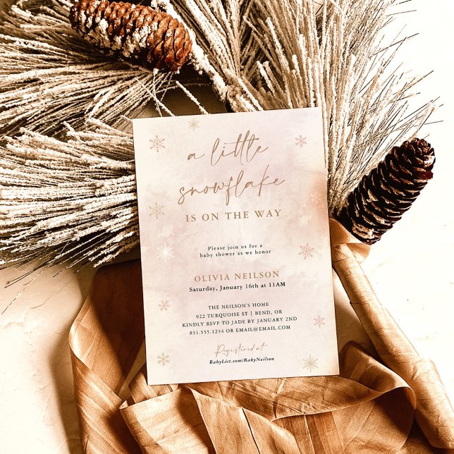 Boho Winter Baby Shower | Flummel Wonderland Inbjudningar (Skapare uppladdad)