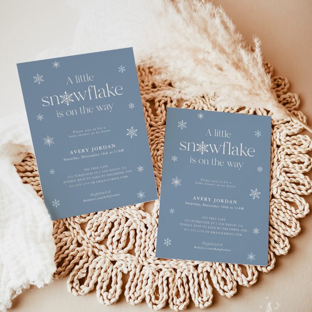 Boho Winter Baby Shower | Snowflake Wonderland Inv Inbjudningar (Skapare uppladdad)