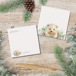 Boho Winter Bear Baby Shower Adapter Tilläggskort
