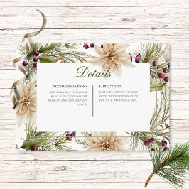 Boho Winter Greenery Boughs Reception Tilläggskort