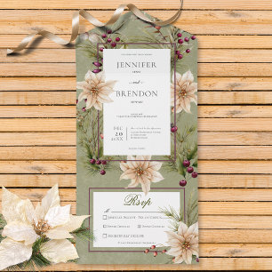 Boho Winter Greenery Boughs Sage Grönt Middag
