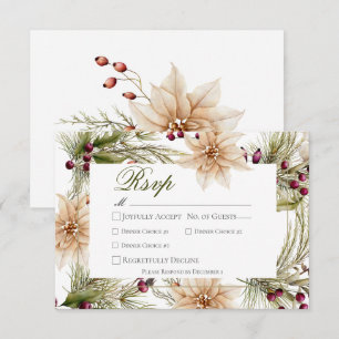 Boho Winter Greenery Boughs White Dinner OSA Kort