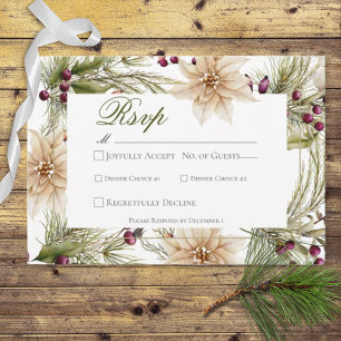 Boho Winter Greenery Boughs White OSA Kort