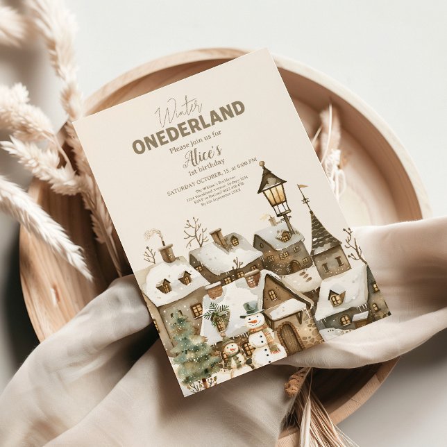 Boho Winter Onederland Birthday Inbjudningar (Skapare uppladdad)
