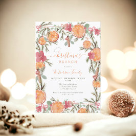 Boho Winter Torkad Citrus Blommigt christmas brunc Inbjudningar
