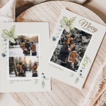 Boho Winter Watercolor Botaniska jul