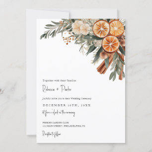 Boho Winter Wedding Qr-OSA alla i ett Inbjudningar