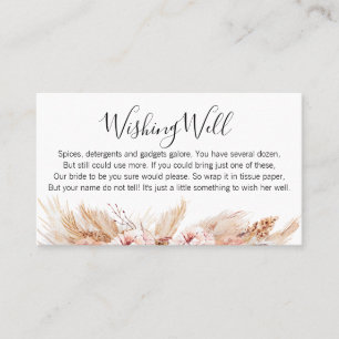 Boho Wishing-kort för Möhippa av Wishing-mottagar Visitkort