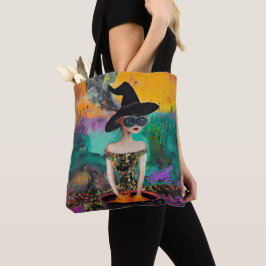 Boho Witch Tote Bag Tygkasse