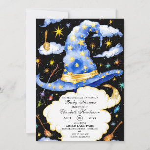 Boho Wizard Hat Baby Shower Inbjudningar