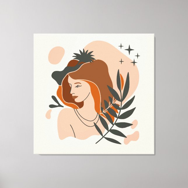 Boho Woman Stars Canvastryck (Framsida)