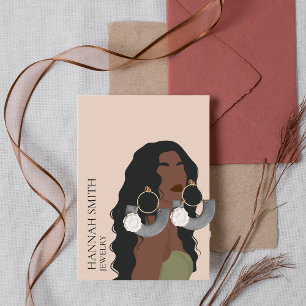 Boho Woman Stud Earring Visning Visitkort
