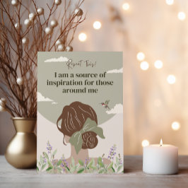 Boho Women Empowertive Positive Affirmation Cards