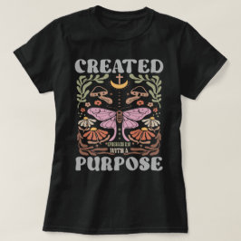 Boho Womens Christian Skapat med Purpose T Shirt