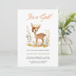 Boho Woodland Animal Baby Shower-inbjudan Inbjudningar