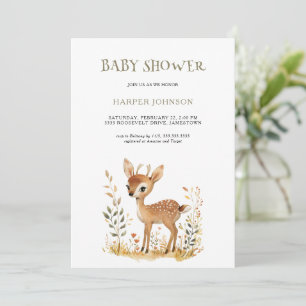 Boho Woodland Animal Baby Shower-inbjudan Inbjudningar