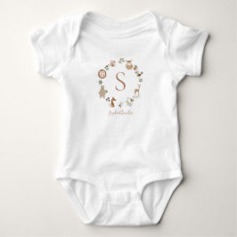 Boho Woodland Animal WAN Personlig Baby Namn T Shirt