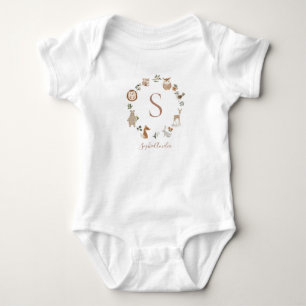 Boho Woodland Animal WAN Personlig Baby Namn T Shirt