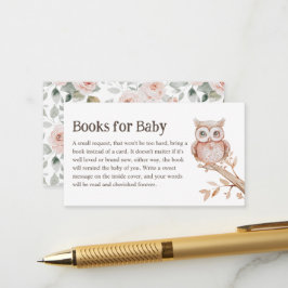 Boho Woodland Animals Baby Shower Böcker för Bebis Tilläggskort