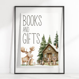 Boho Woodland Animals Baby Shower Bokar Gifts Sign Poster