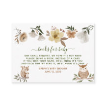 Boho Woodland Animals Baby Shower Bokförfrågan