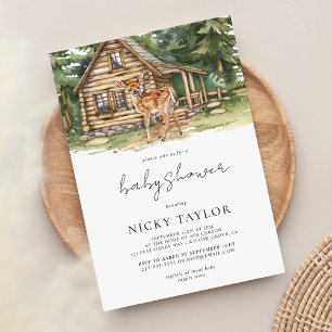 Boho Woodland Animals Baby Shower Inbjudningar