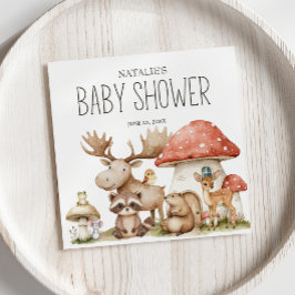 Boho Woodland Animals Baby Shower Pappersservett