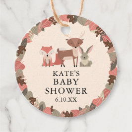 Boho Woodland Animals Forest Baby Shower Gåvor Etiketter