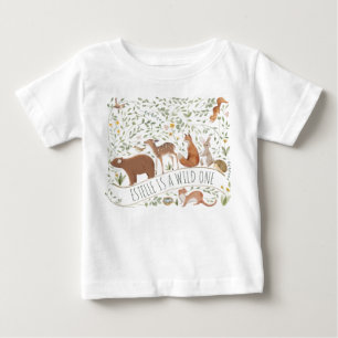 Boho Woodland Animals Forest Friends Baby Shower T Shirt