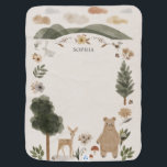 Boho Woodland Baby Blanket - Baby Shower Gift Bebisfilt<br><div class="desc">Denna vackra babyfilt från boho gör en perfekt för det nya speciella baby! Redigera enkelt namn! Könsneutralt,  så detta ger en underbar gåva till pojke eller flicka!</div>