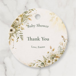 Boho Woodland Baby Shower Favor Märken Gåvor Etiketter