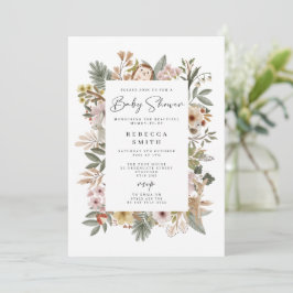 Boho Woodland Baby Shower-inbjudan Inbjudningar