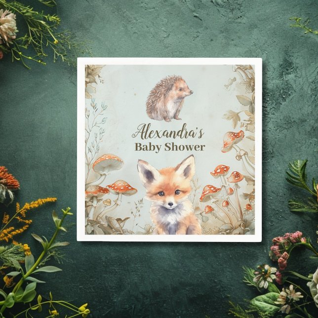 Boho Woodland Baby Shower Pappersservett (Skapare uppladdad)