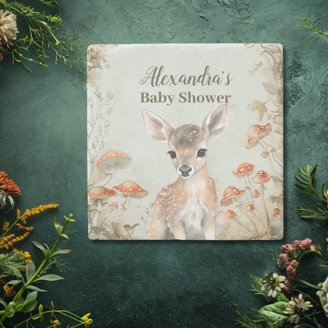 Boho Woodland Baby Shower Stenunderlägg (Skapare uppladdad)