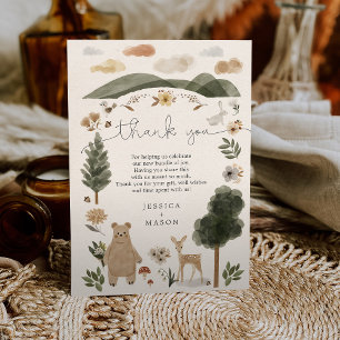 Boho Woodland Baby Shower - tackkort Meddelande
