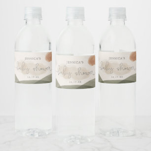 Boho Woodland Baby Shower Vattenflaska Label Vattenflaskor Etikett