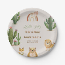 Boho Woodland Bear Lejon Fox Cactus Baby Shower
