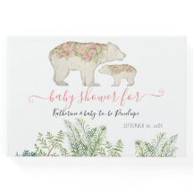 Boho Woodland Blommigt Bear Fern Foliage Flicka