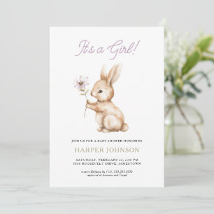 Boho Woodland Bunny Baby Shower-inbjudan Inbjudningar