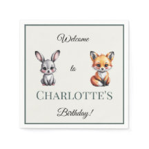 Boho Woodland Bunny Fox Barn Birthday