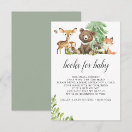 Boho Woodland Cute Animals Bokar för Baby Tilläggskort