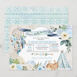 Boho Woodland Dreamcatcher Baby Shower-inbjudan Inbjudningar